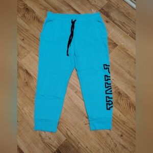 PINK Victoria's Secret Blue Joggers with Elastic Waistband